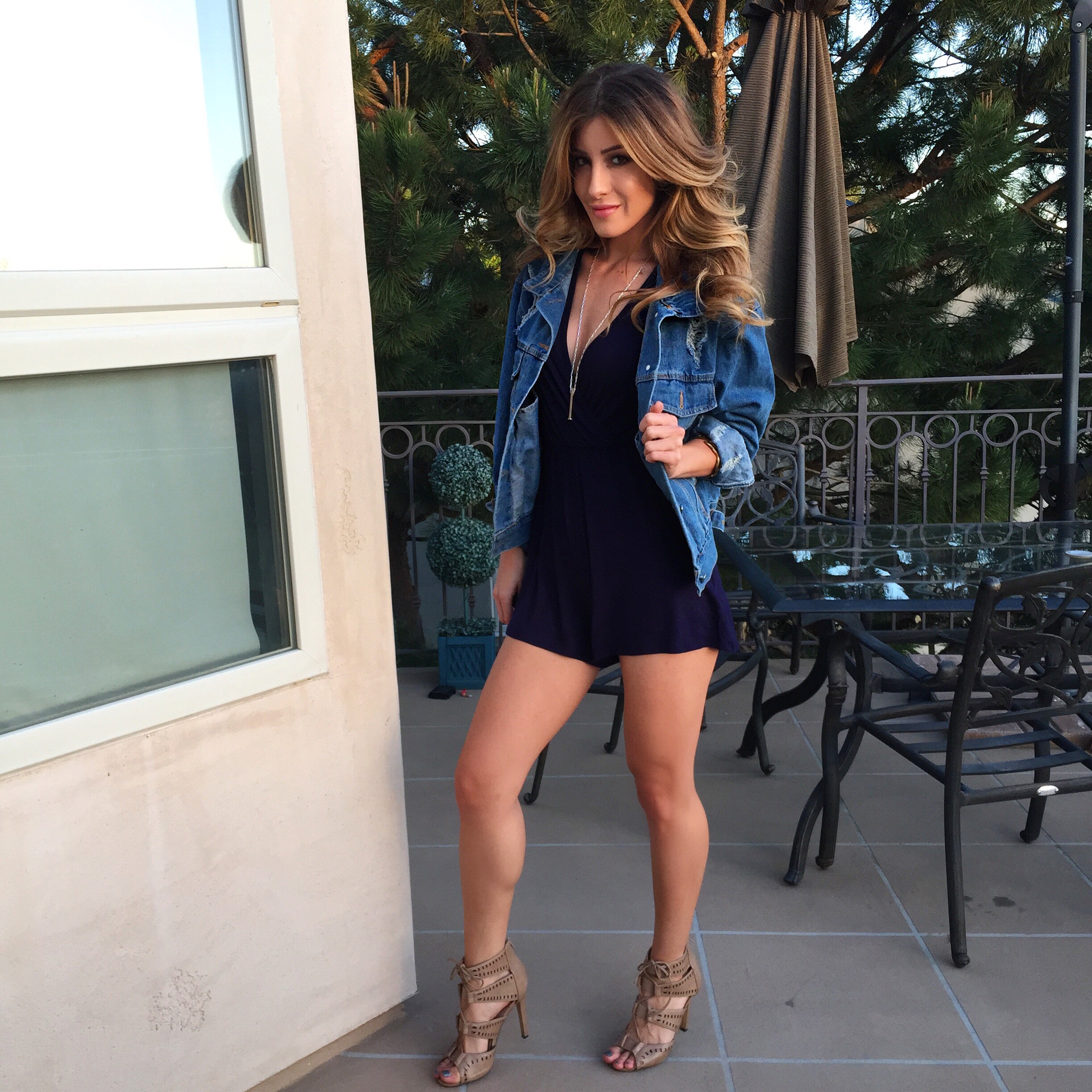 oversized denim coat