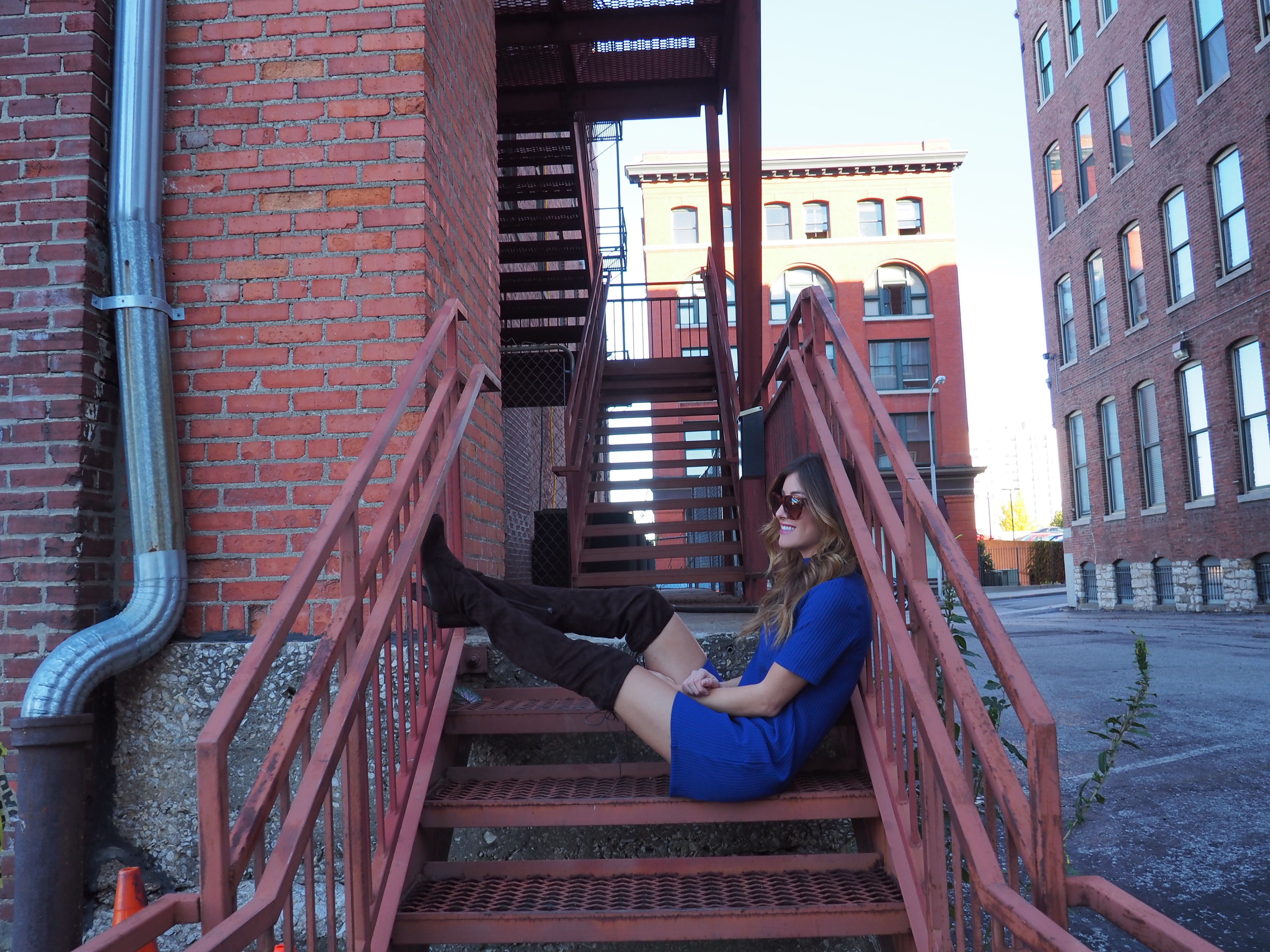 BLUE SHIFT DRESS