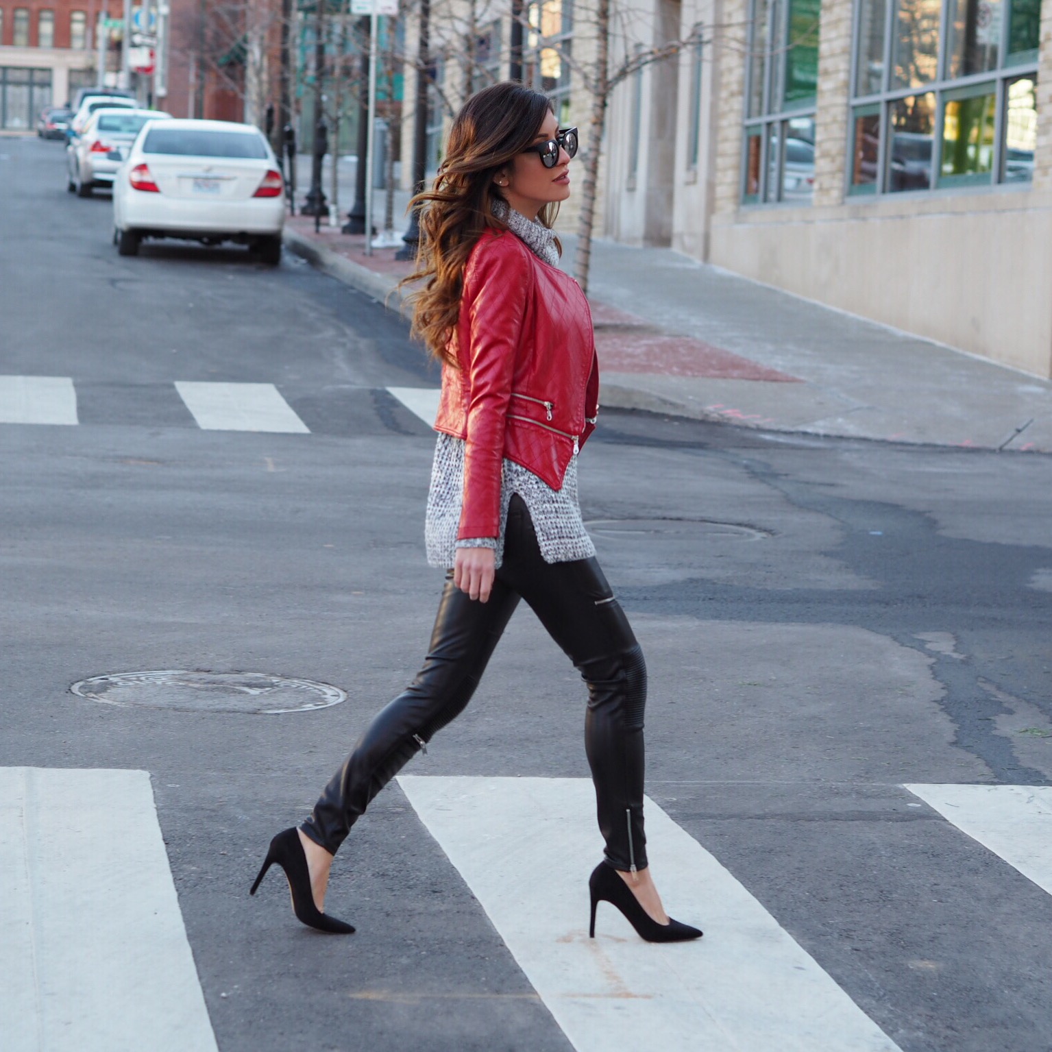 zippered leather pants