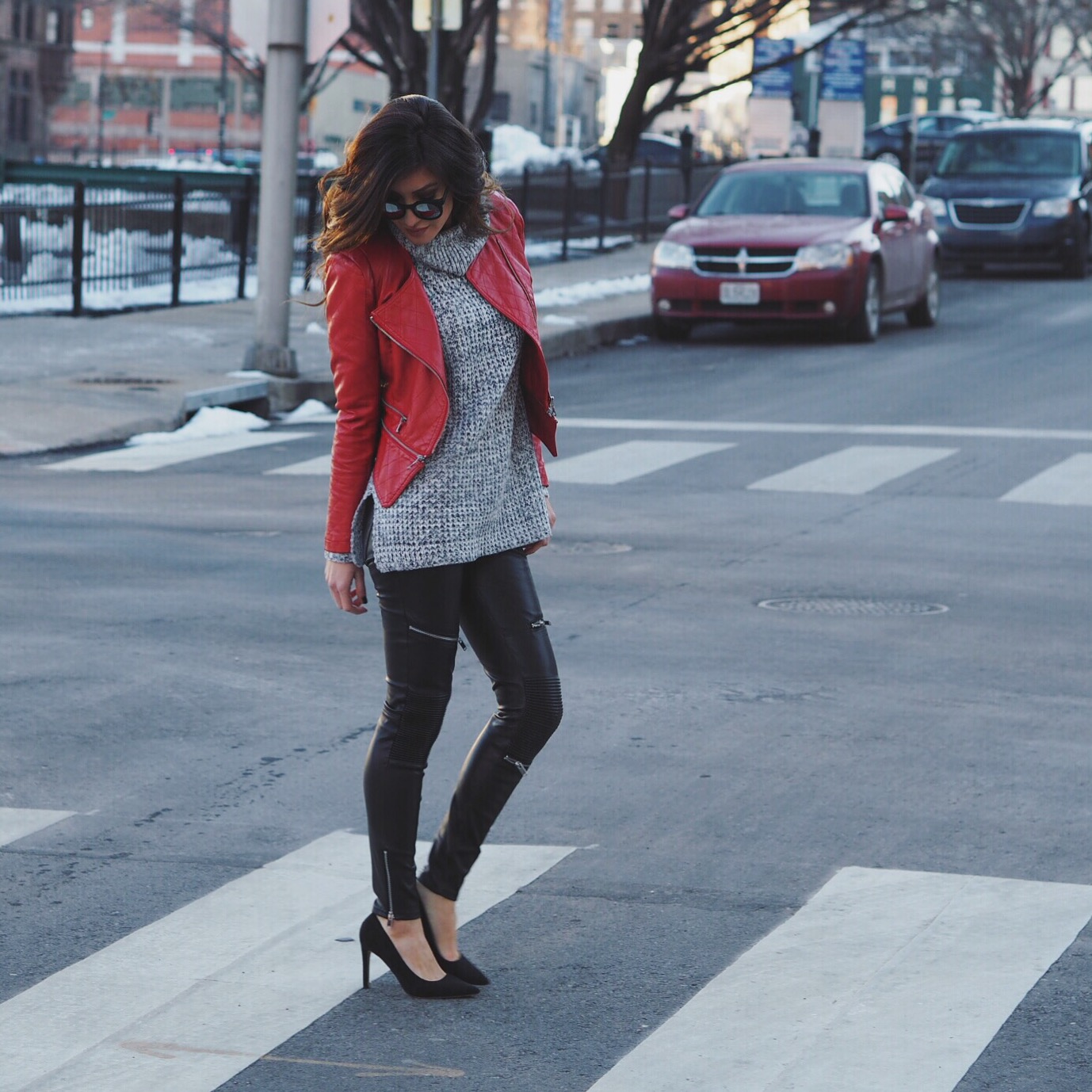 zippered leather pants