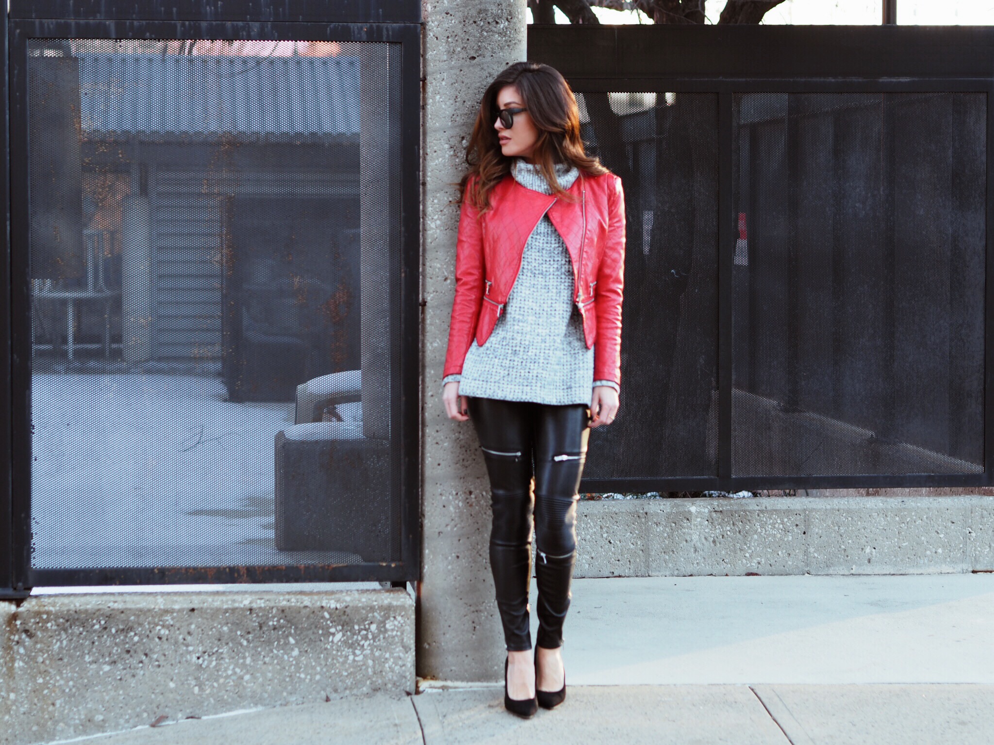 zippered leather pants
