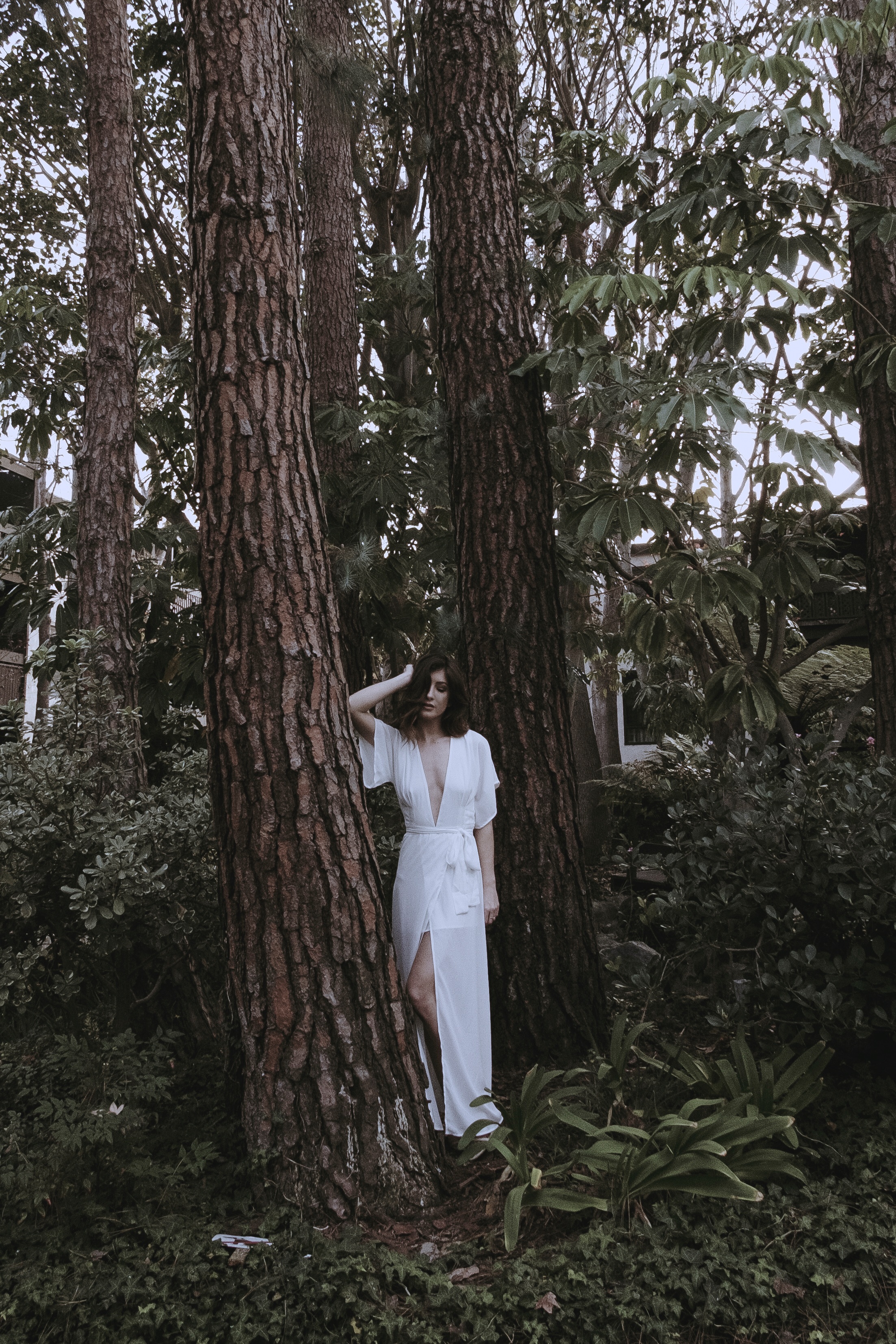 white kimono dress