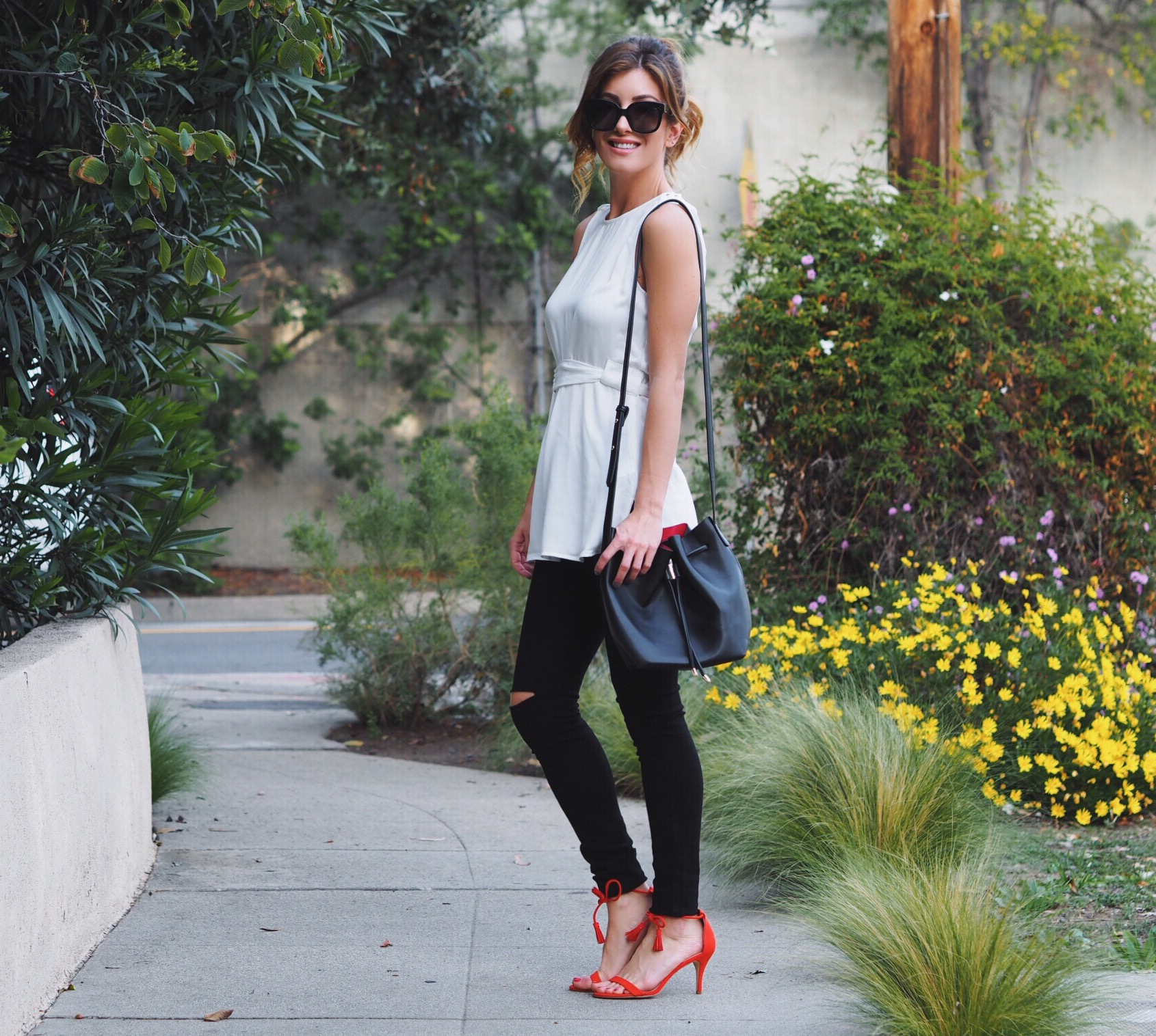 cute red heels look