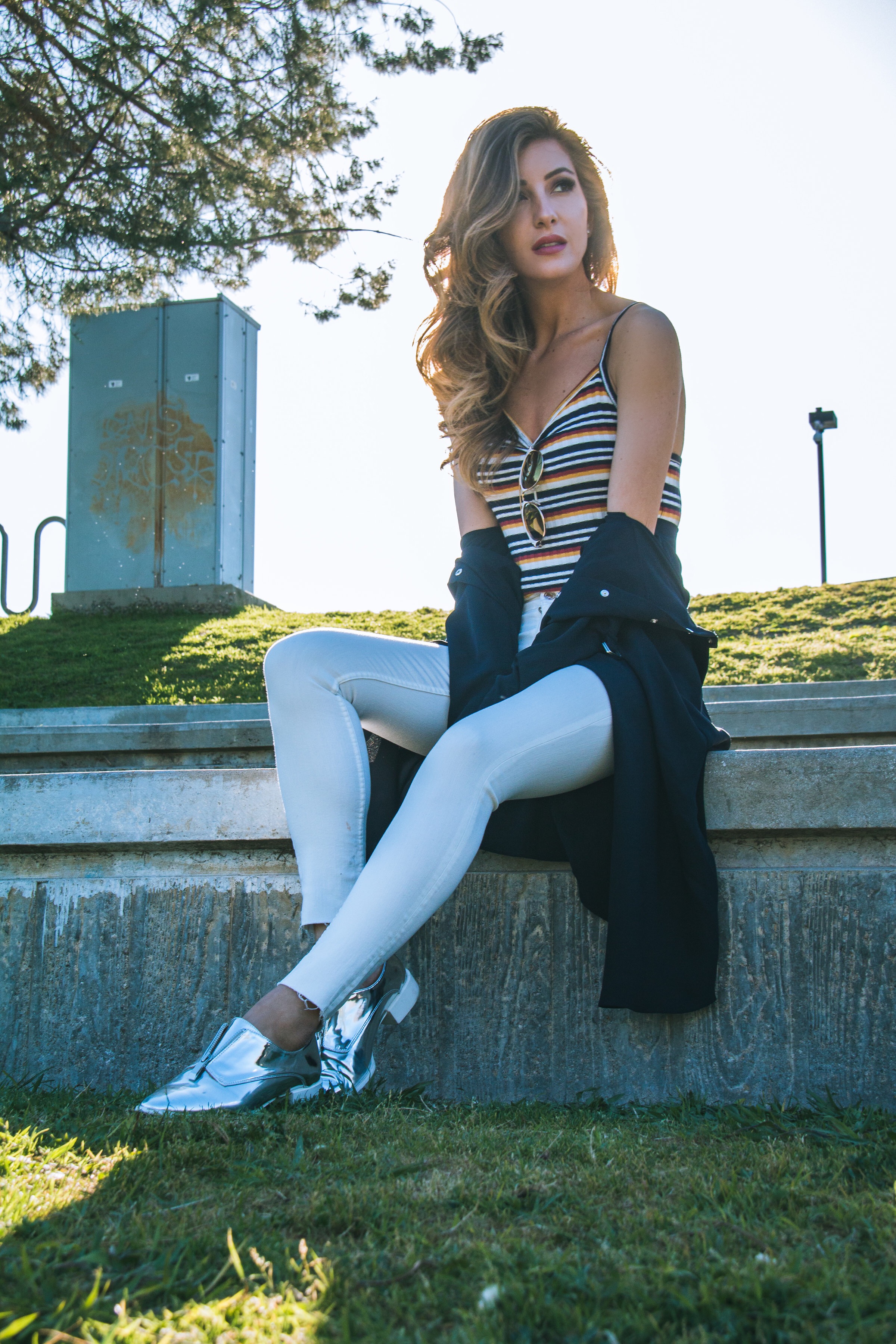 STRIPED BODYSUIT FOREVER 21